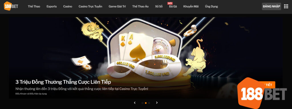 Casino 188bet là lựa chọn hàng đầu của người chơi