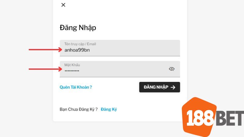 Nhấn “Đăng nhập” hoàn tất quá trình