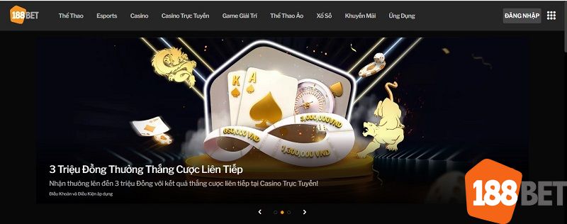 Nhà cái 188Bet đã có thâm niên hoạt động trên thị trường