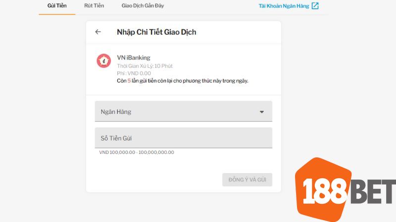 Nạp tiền bằng thẻ ngân hàng