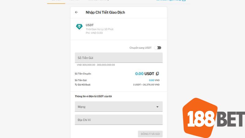 Nạp tiền bằng USDT