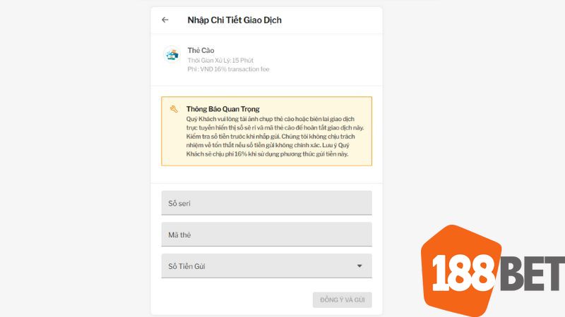 Nạp tiền bằng thẻ cào