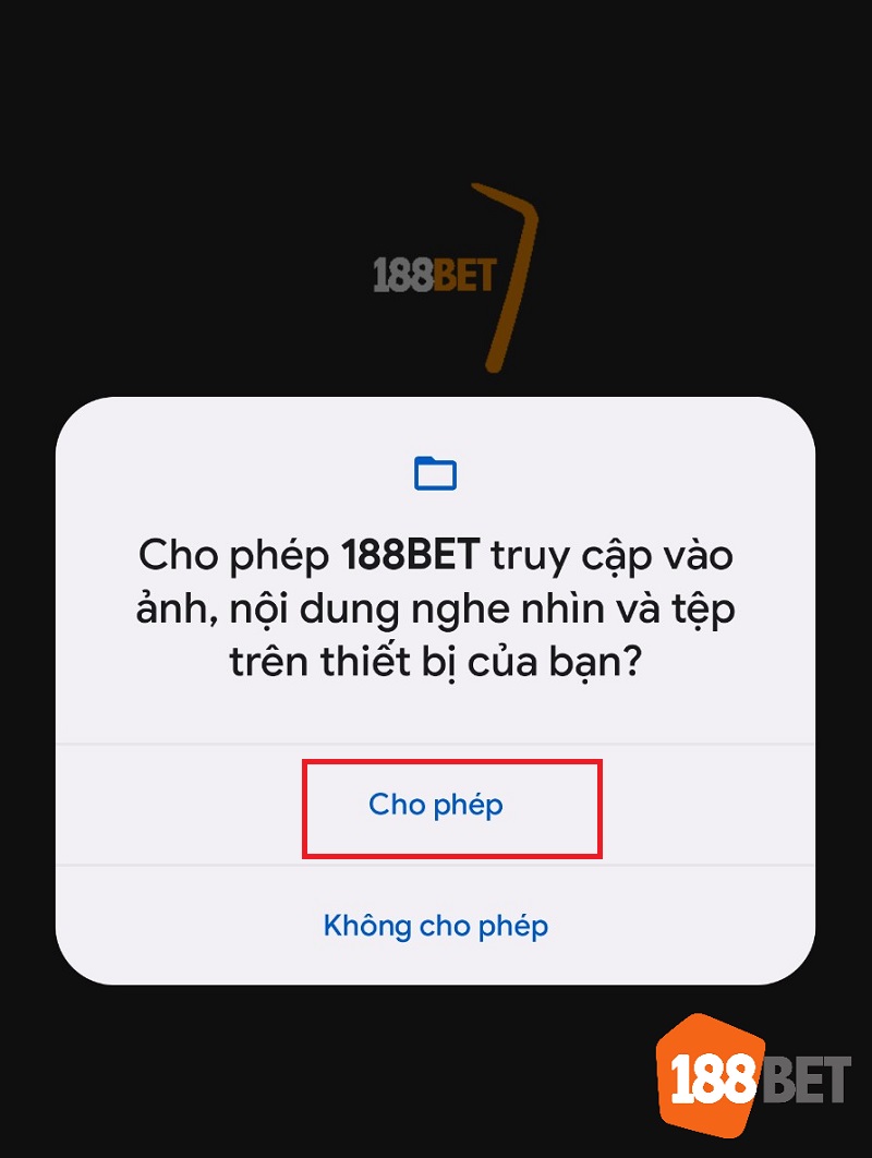 Bạn chọn “Cho phép”