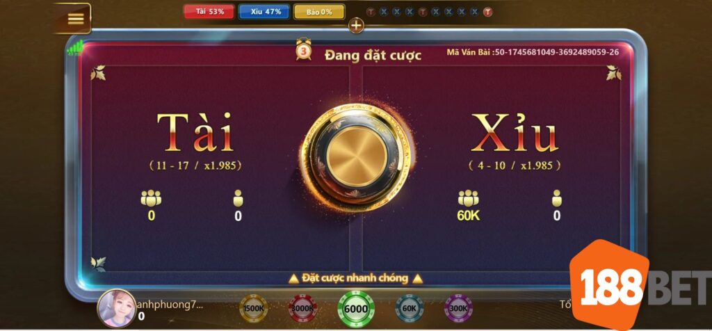 Giới thiệu game Tài Xỉu 188bet