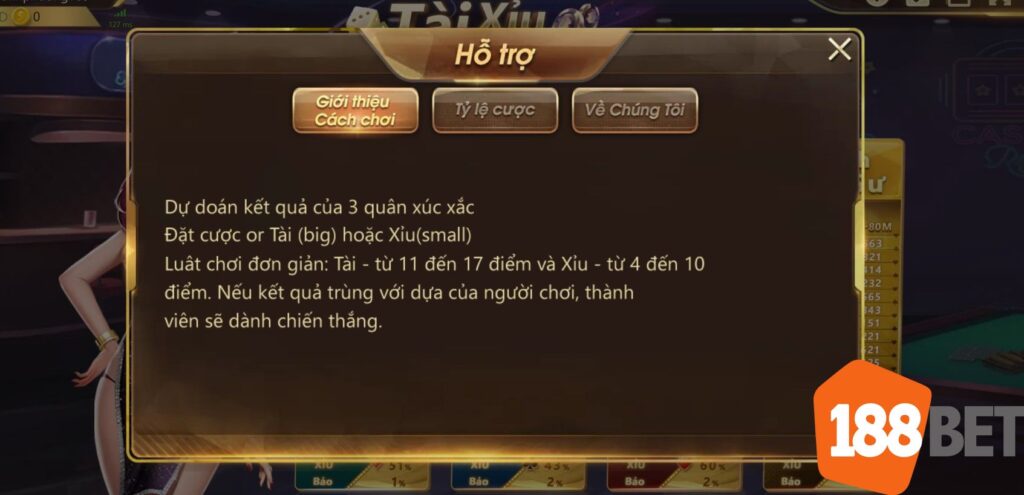 Luật chơi Tài Xỉu